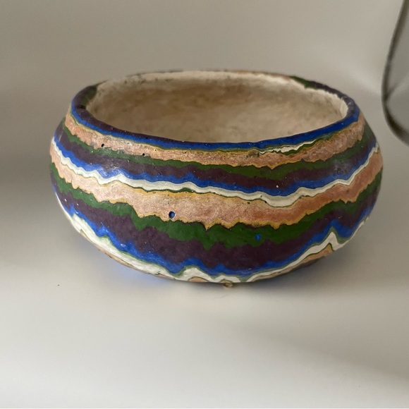 ozark roadside Other - Vintage Ozark Roadside Pottery Planter swirl drip